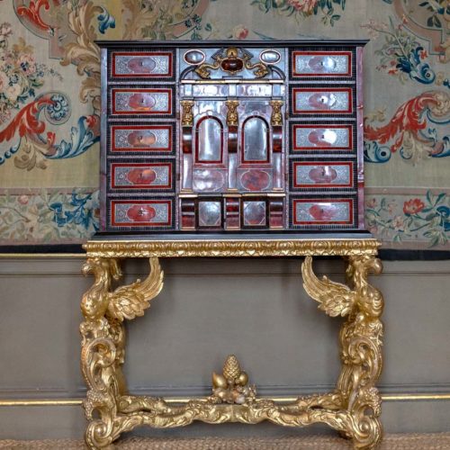 17th century Antwerp gilt-bronze-mounted ebony and tortoiseshell cabinet