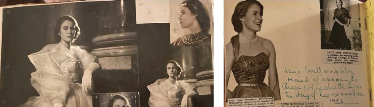 Scrap book photographs from Lady Jane Heathcote-Drummond-Willoughby